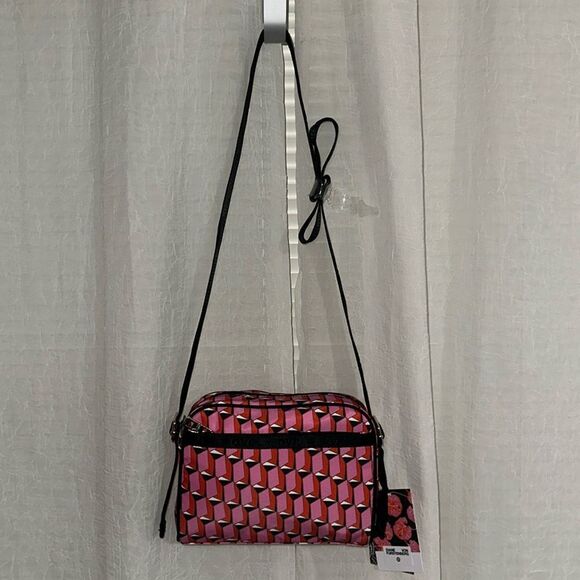 Diane Von Furstenberg Handbags - DVF x Target Modern Geo Black Pink Red Navy White Nylon Camera Crossbody Bag